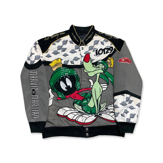 Vintage Looneytunes Marvin the Martian Racing Type Jacket (XL) 2nd button not working and few light stains
