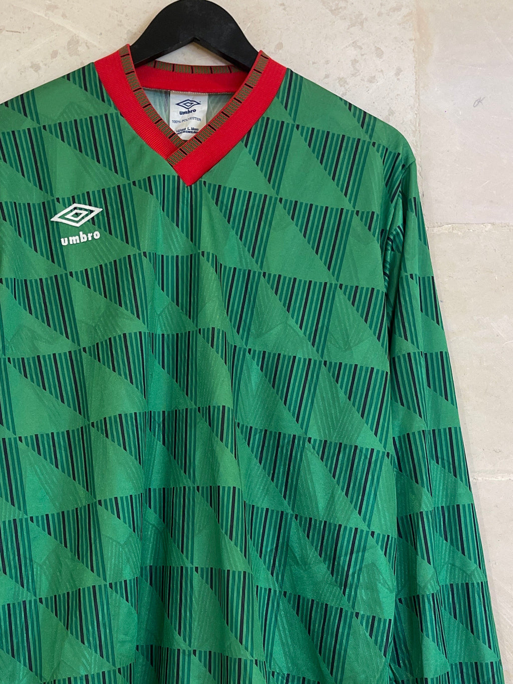 Vntg Blank UMBRO LS Green (Large)*/Pull Out