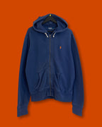 Ralph Lauren Full Zip Hoodie Jacket Navy (Medium)
