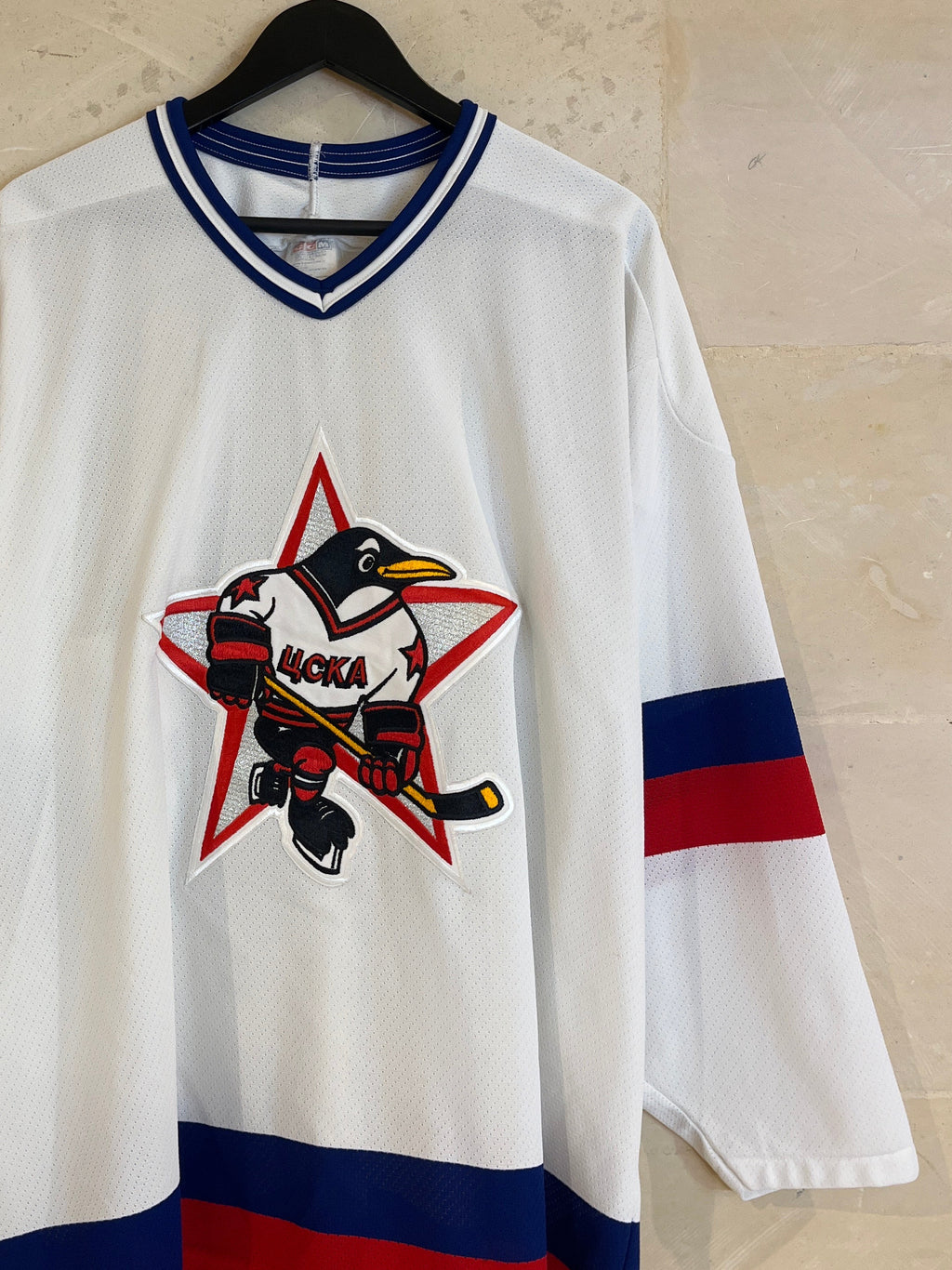Vntg 90s CCM Russia Penguins Hockey Jersey (XXL)