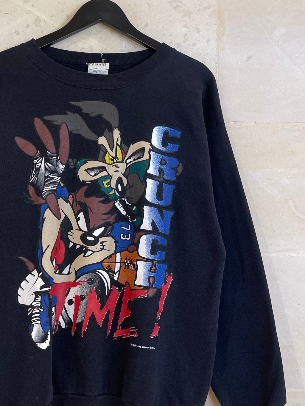 Vntg 1995 Crunch Time Taz and Cayote Crewneck (XL)