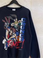 Vntg 1995 Crunch Time Taz and Cayote Crewneck (XL)