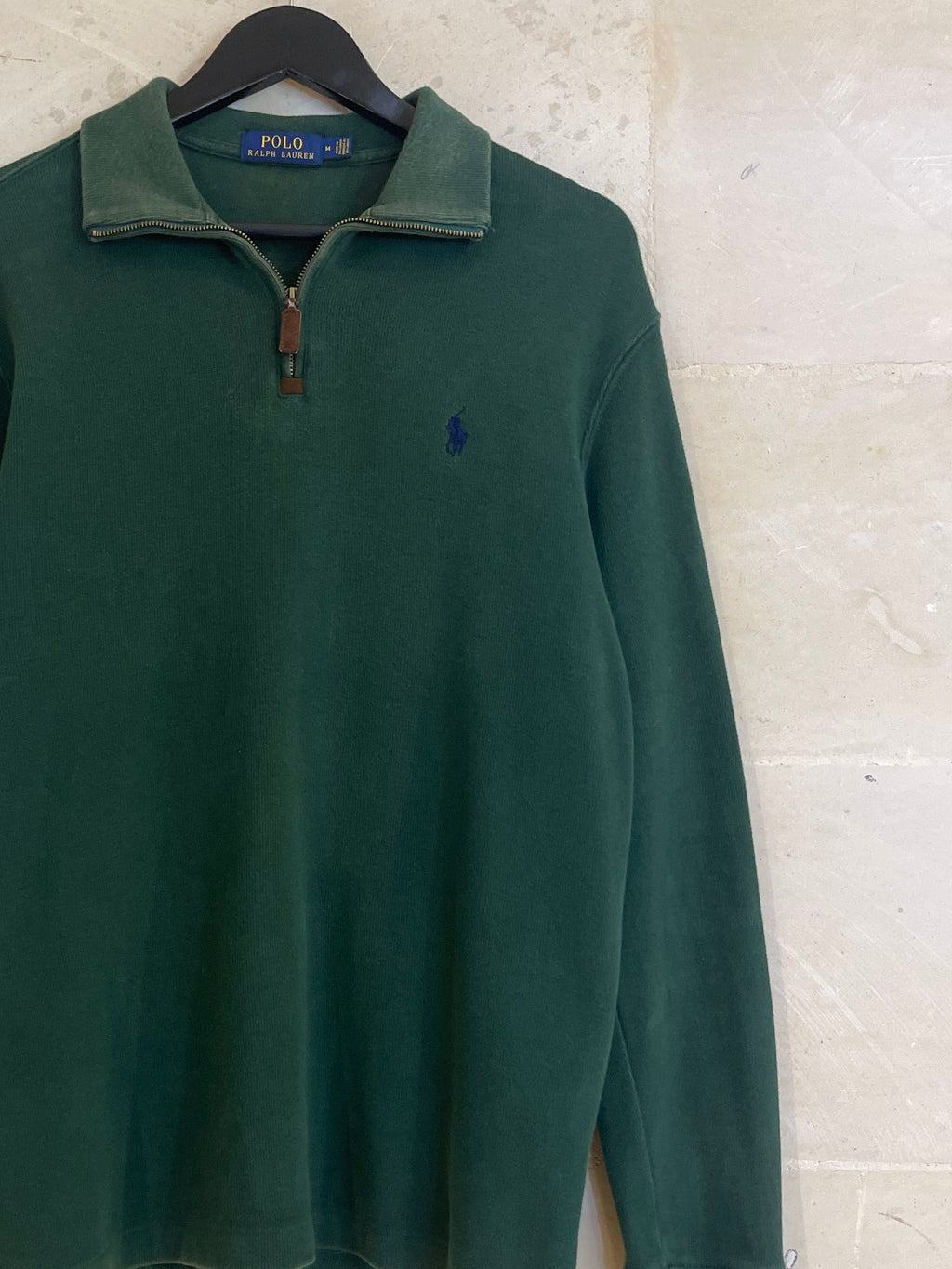 Ralph Lauren QZip Dark Green Sweatshirt (Medium)*
