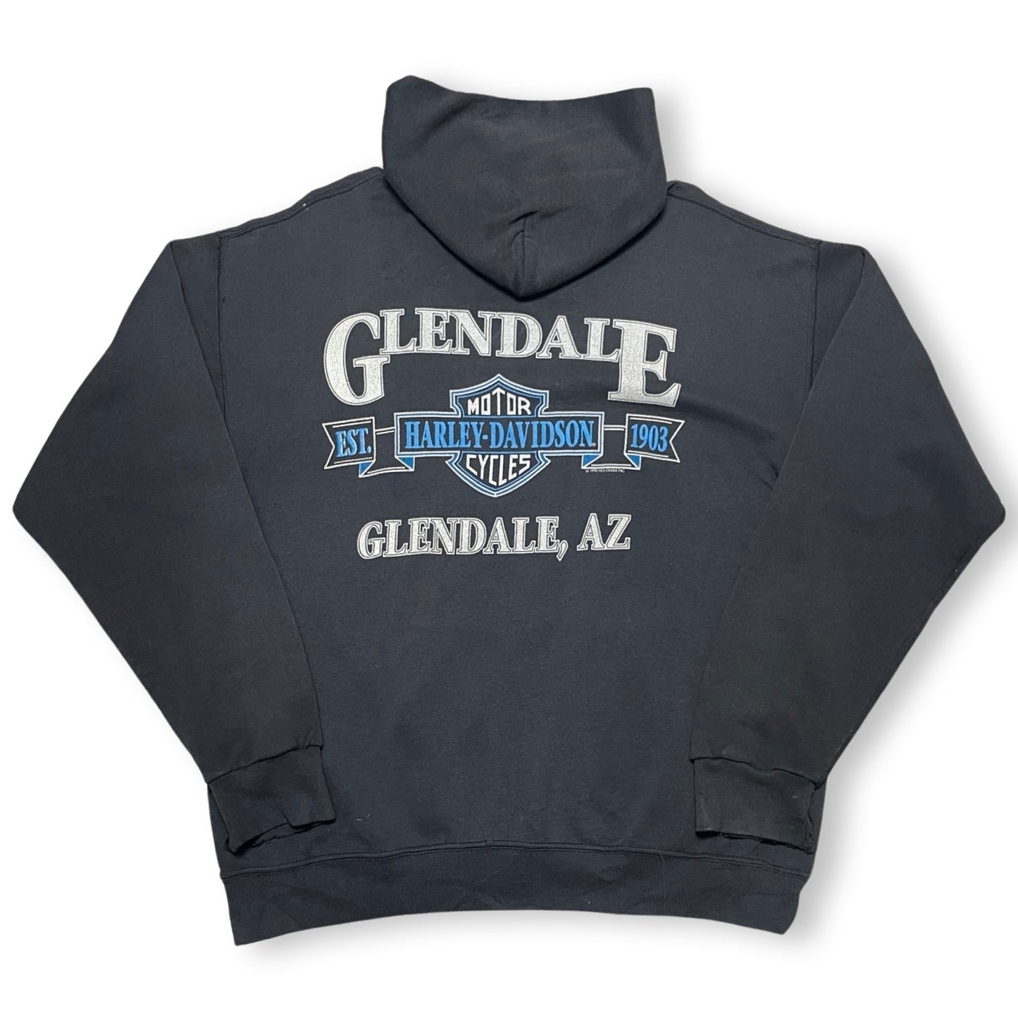 1992 Harley Davidson Hoodie (Large) *holes & distressings*
