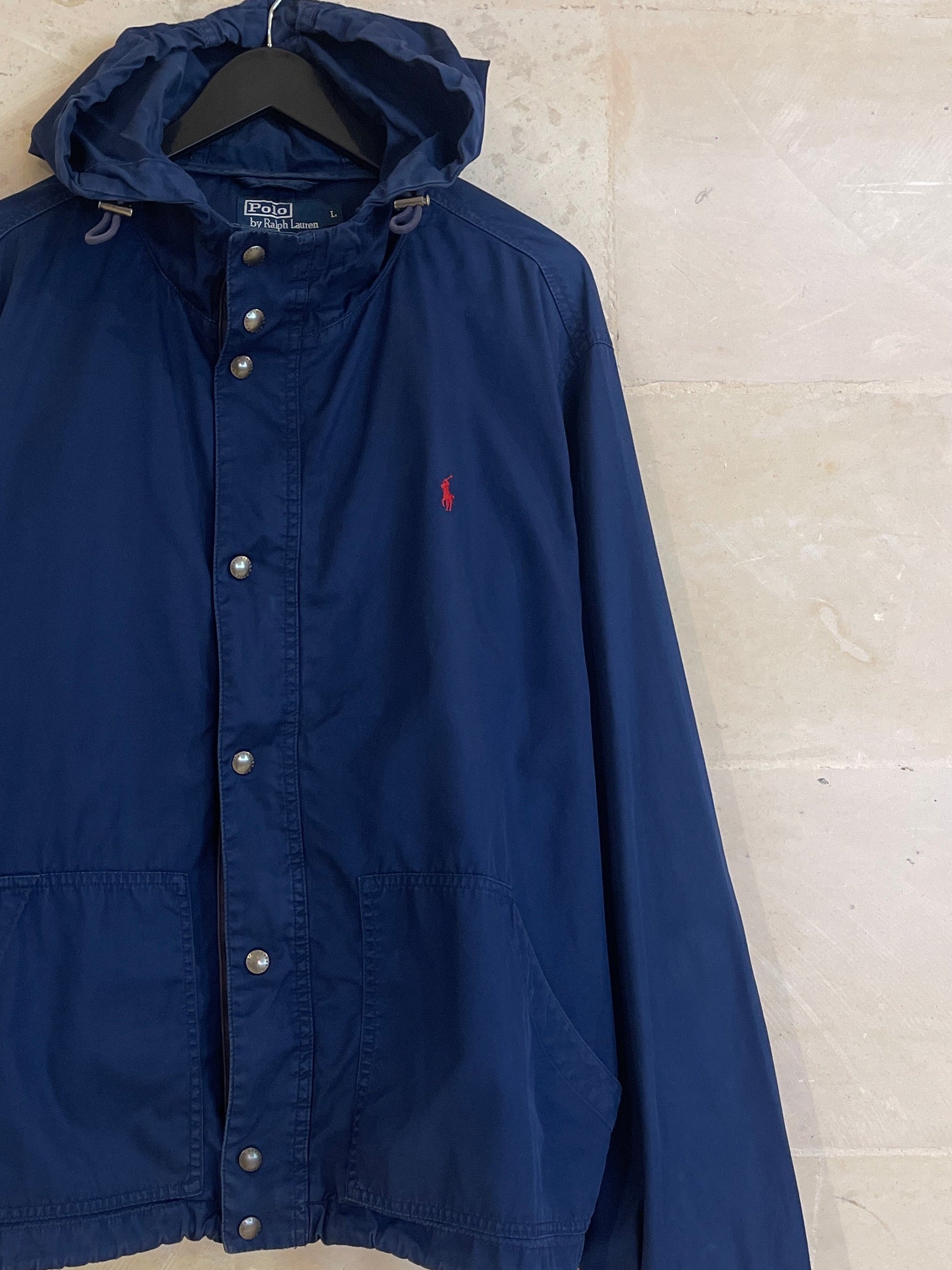 Ralph Lauren Navy Hoodie Jacket (Large)