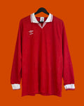 Vntg 1992-94 UMBRO Manchester United Blank LS Shirt(Large)*/ Pull Out