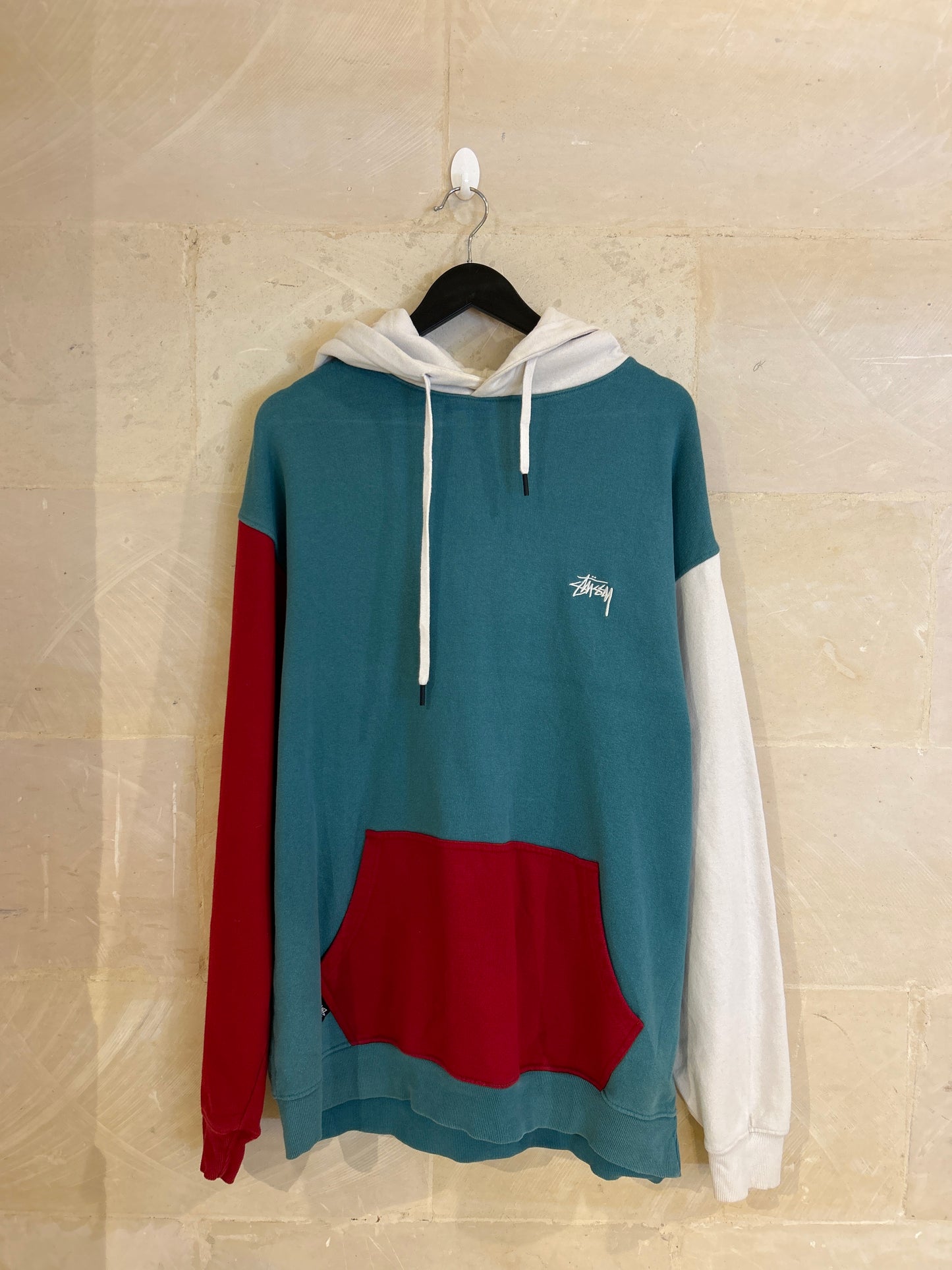 Stussy Color Block Hoodie (Fits Medium)