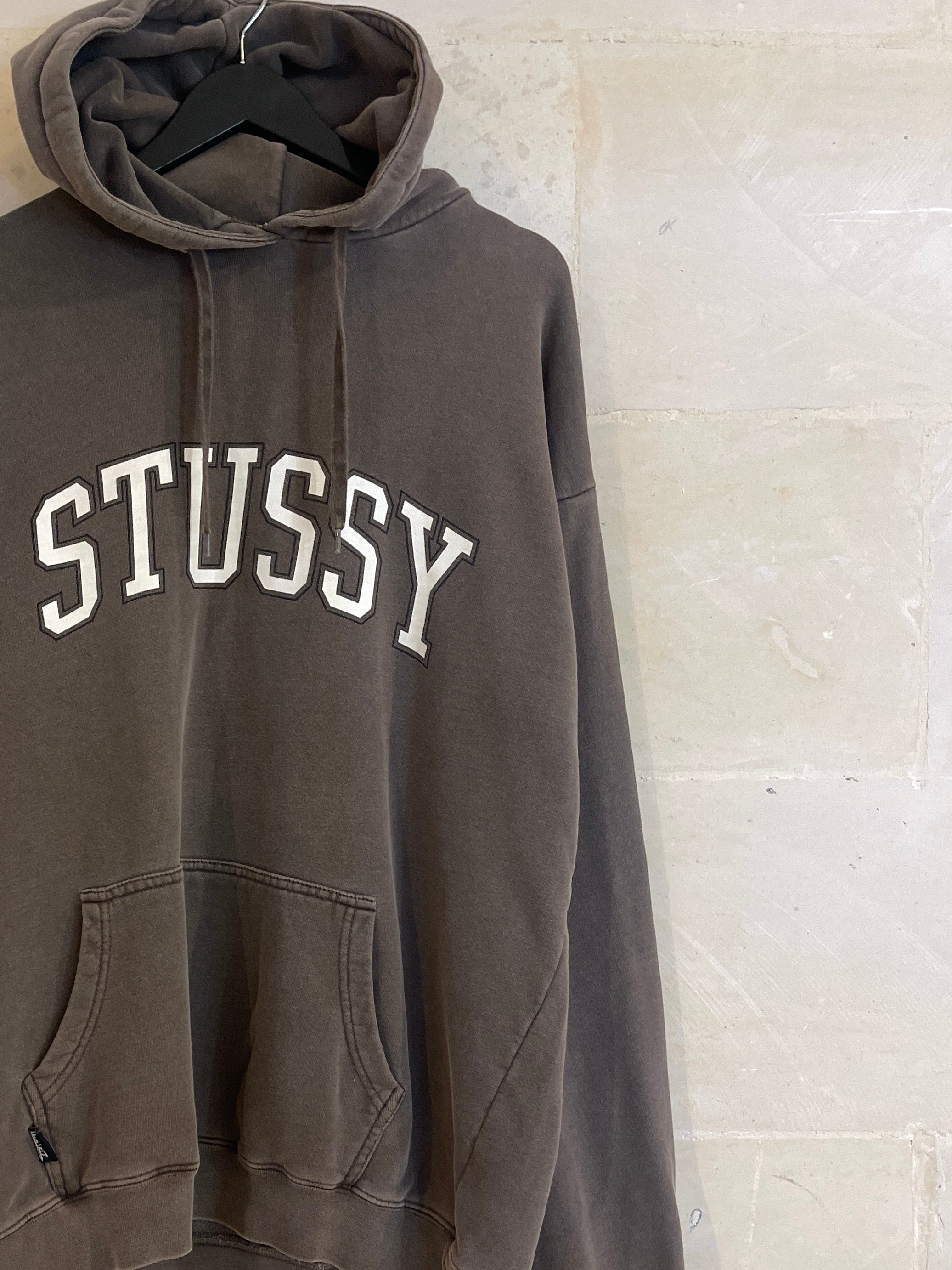 Stussy Brown Speel Out Hoodie Jacket (Medium)