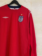 2004-06 UMBRO England Longsleeve Shirt(XL)*
