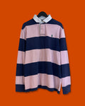 Ralph Lauren Pink Stripe Rugby Shirt (XL)*