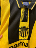 Vntg 1999-97 Peñarol Home Shirt With Parmalat Sponsor (Small)