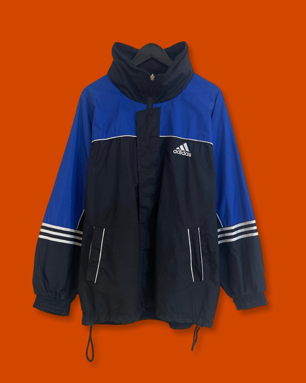 Adidas Black Blue Jacket (Fits XL)