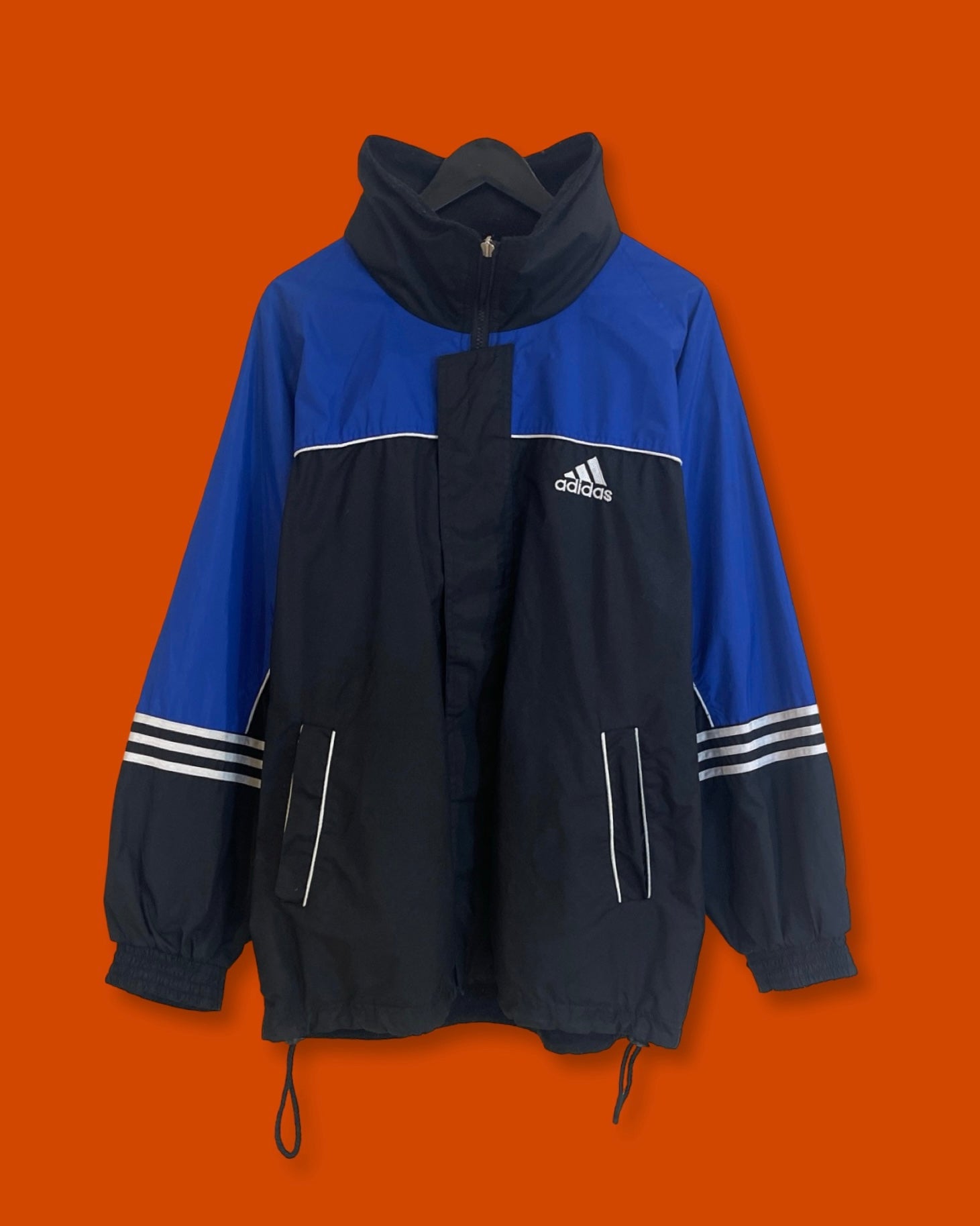 Adidas Black Blue Jacket (Fits XL)