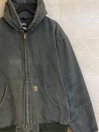 Carhartt Dark Green Hoodie Jacket (Large)