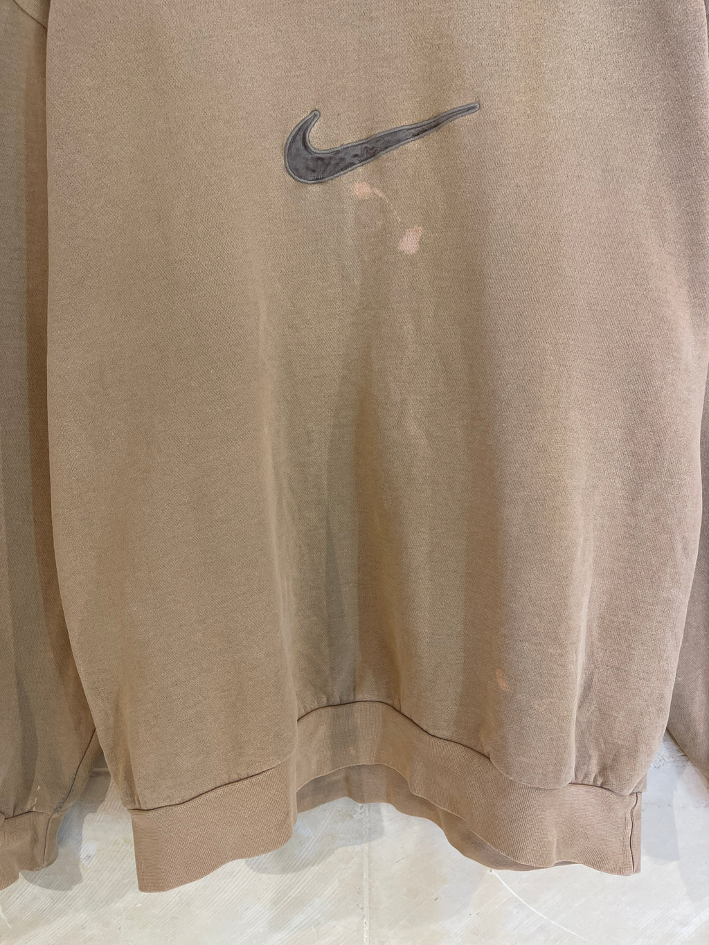 Vntg Nike Center Swoosh Sweatshirt Brown (Small)*