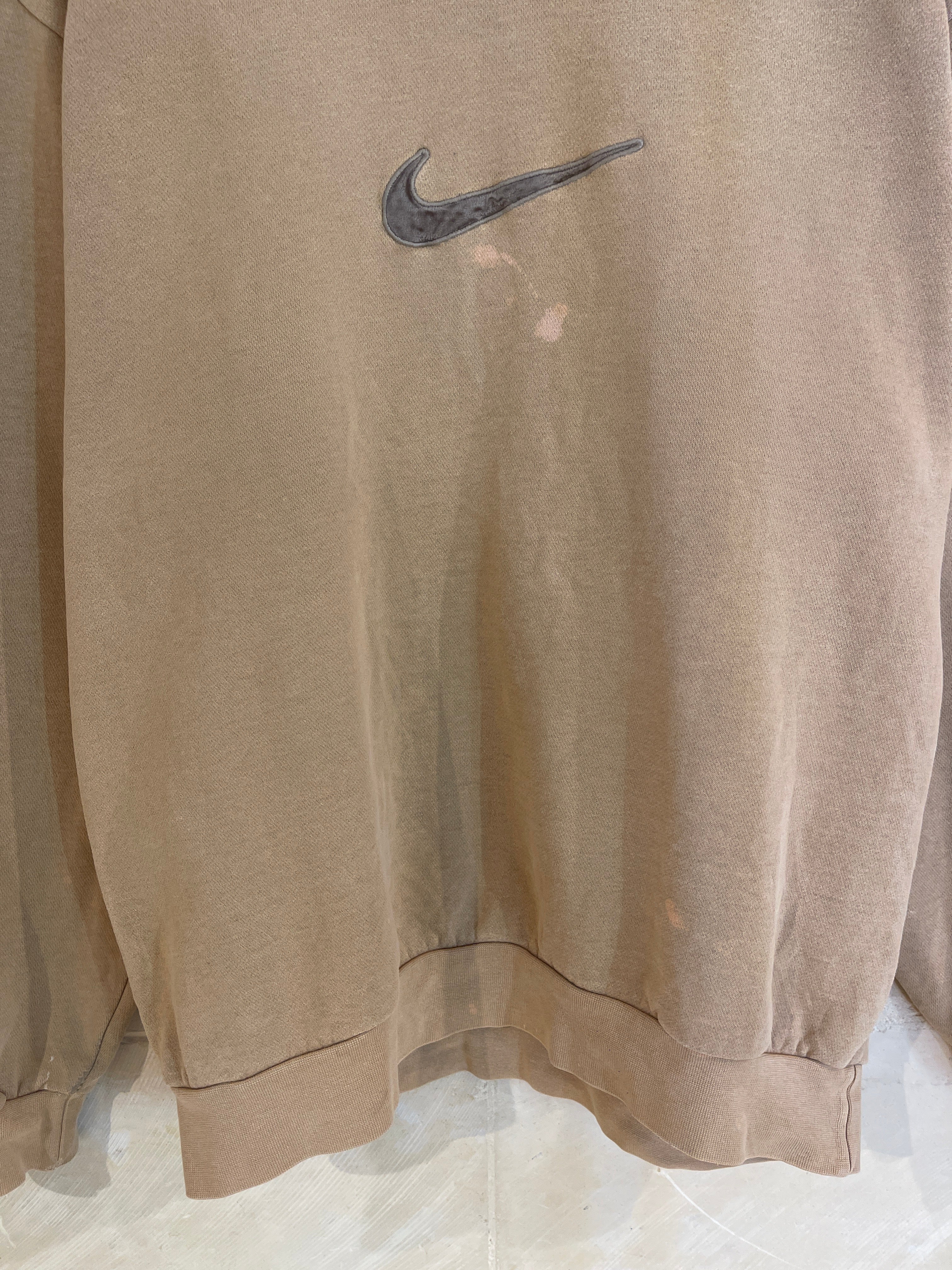Vntg Nike Center Swoosh Sweatshirt Brown (Small)*
