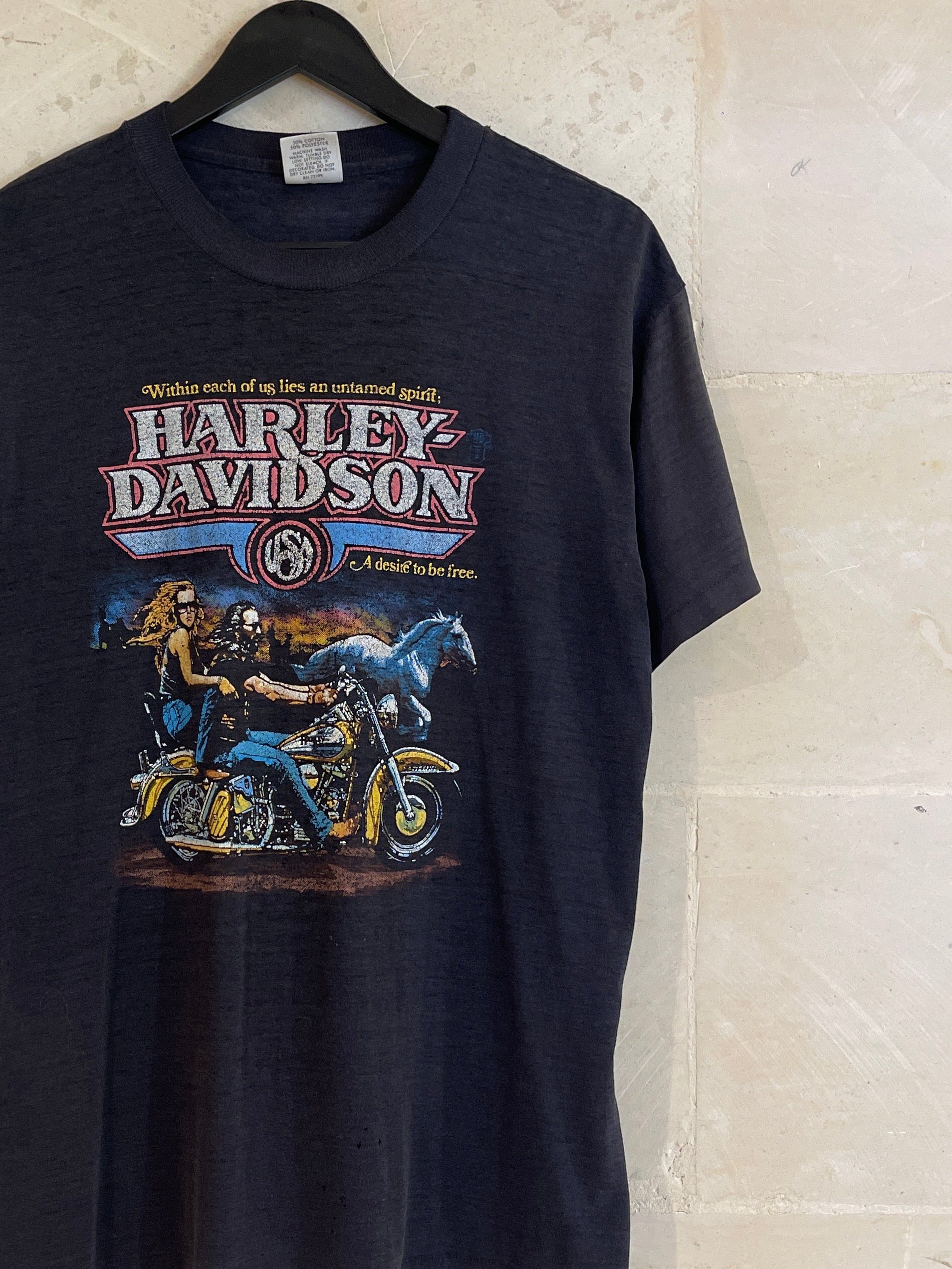 Vntg Harley Davidson Motor Horse Tee (Large)