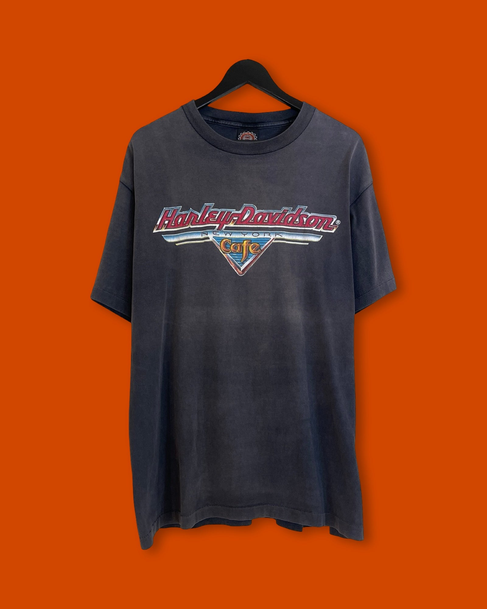 Vntg Harley Davidson New York Cafe Tee (XL) /SS