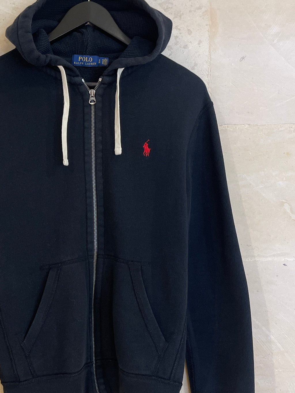 Ralph Lauren Full Zip Black Hoodie Jacket (Small)