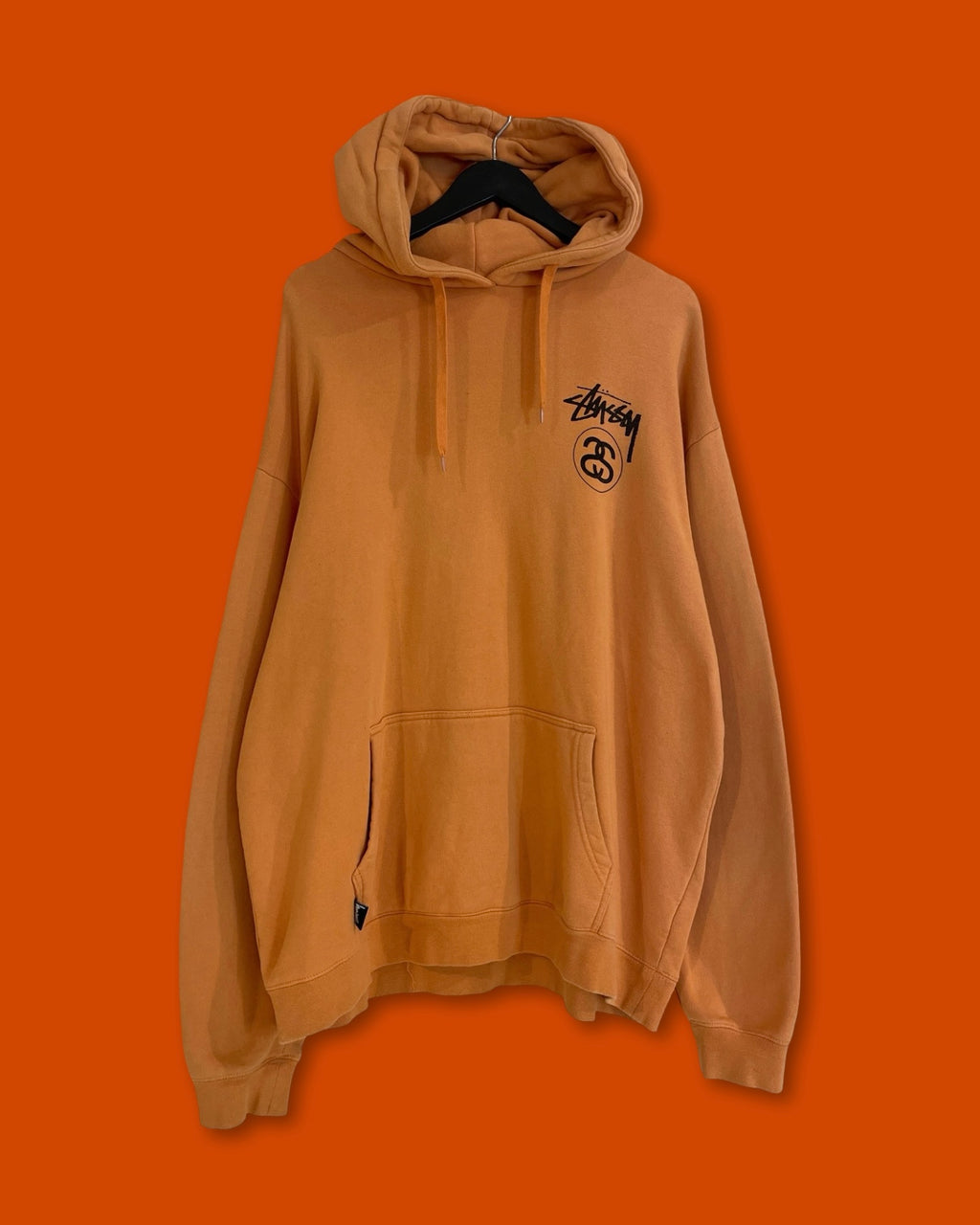 Stussy Orange Hoodie Jacket (XL)