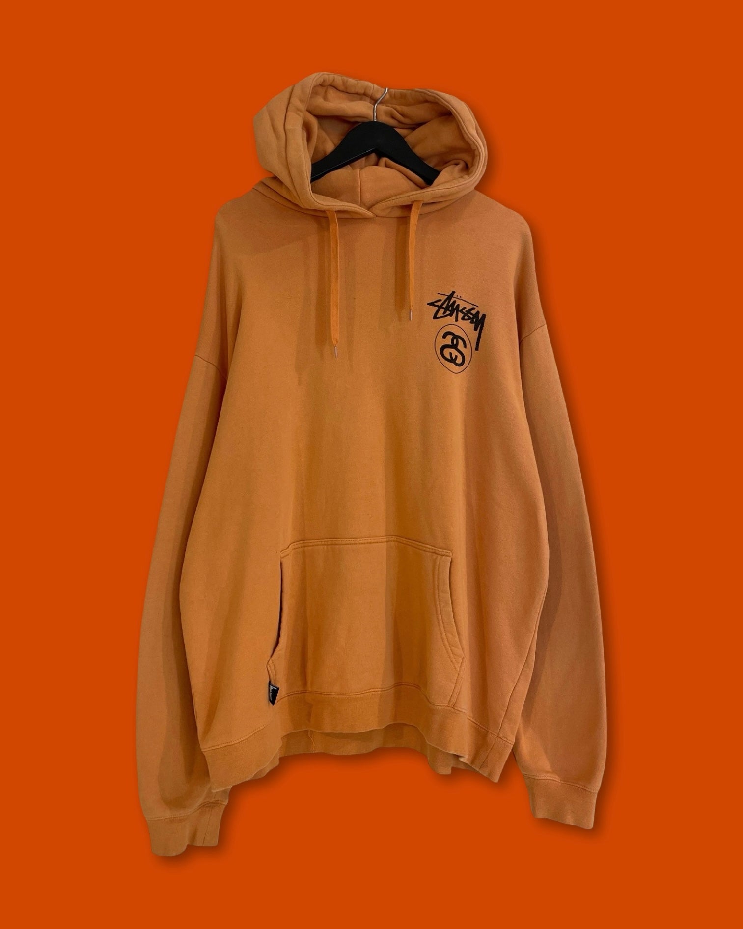 Stussy Orange Hoodie Jacket (XL)