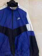 Vntg Nike Windbreaker Blue/Black/White Jacket (Medium)