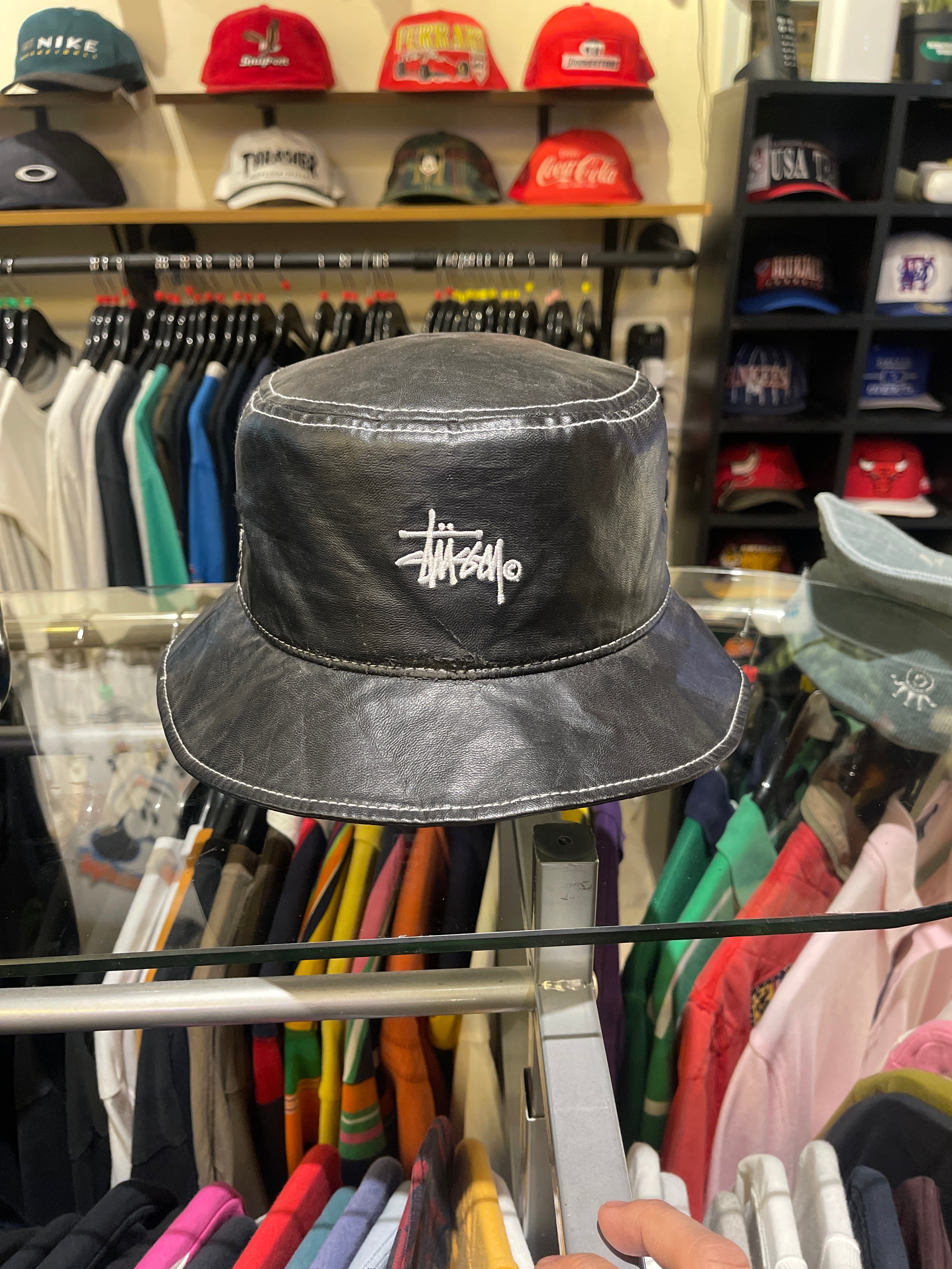 Stussy Bucket Leather Cap