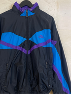 Vntg Nike Windbreaker Jacket Black Purple (Medium)