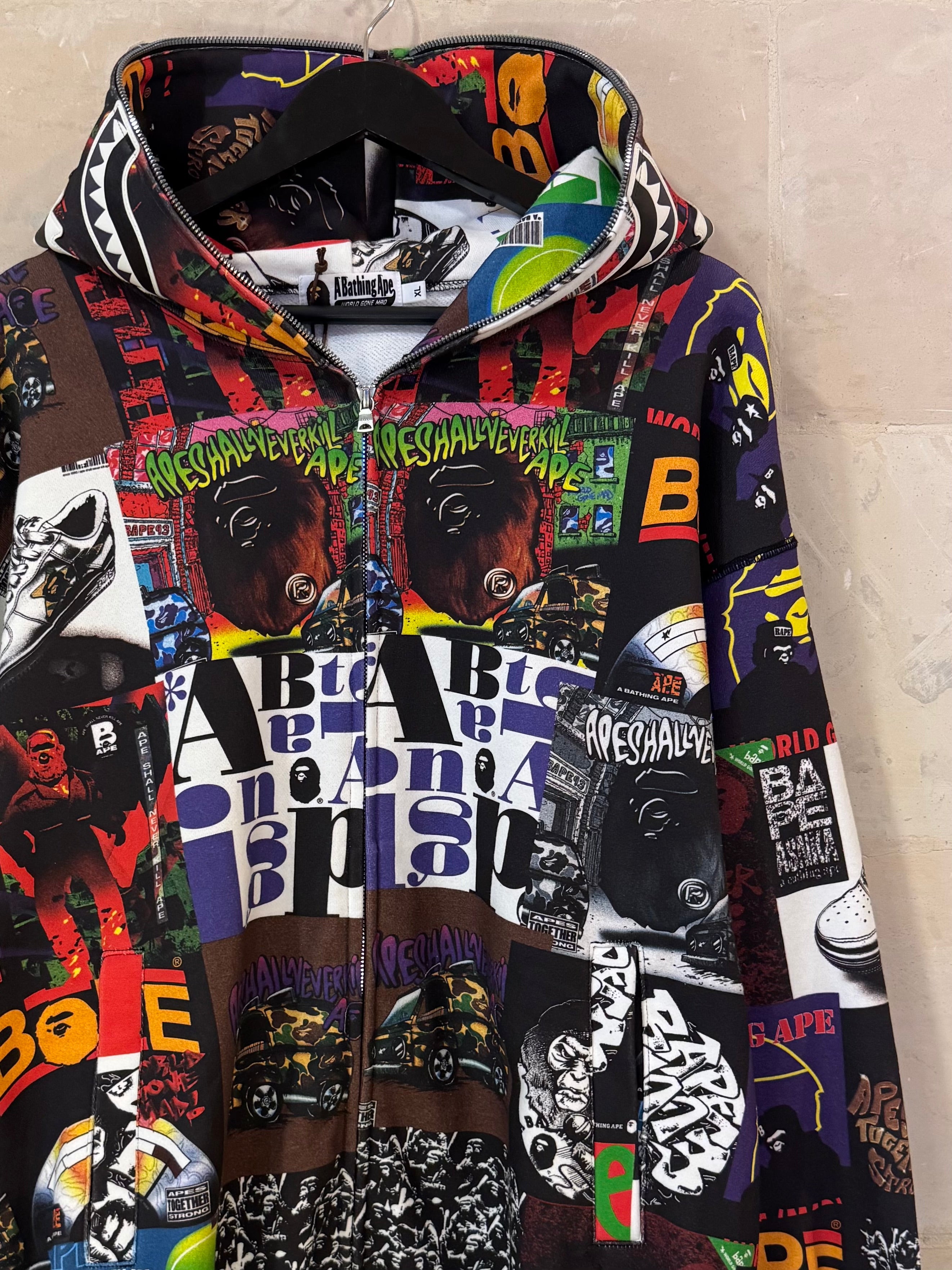 BAPE Album Multi Graphic Shark Hoodie (XL)  BRAND NEW/ Pull Out