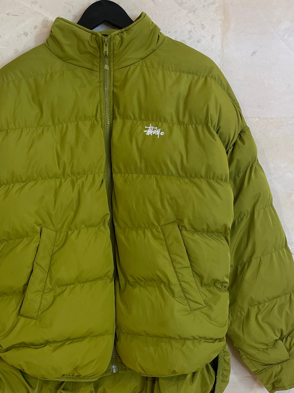 Stussy Puffer Light Green Jacket (Large)