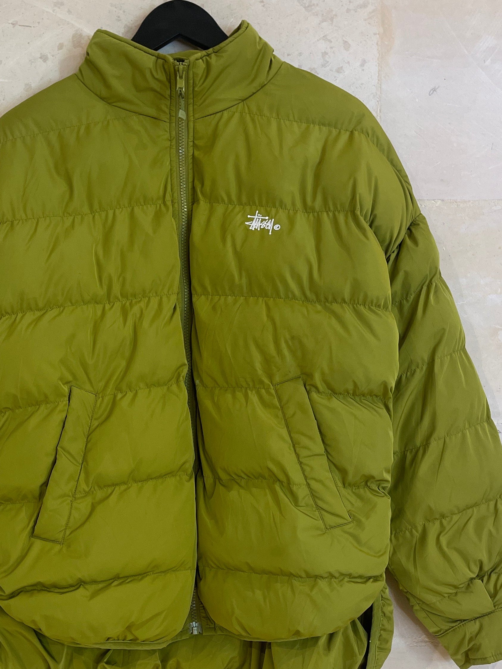 Stussy Puffer Light Green Jacket (Large)