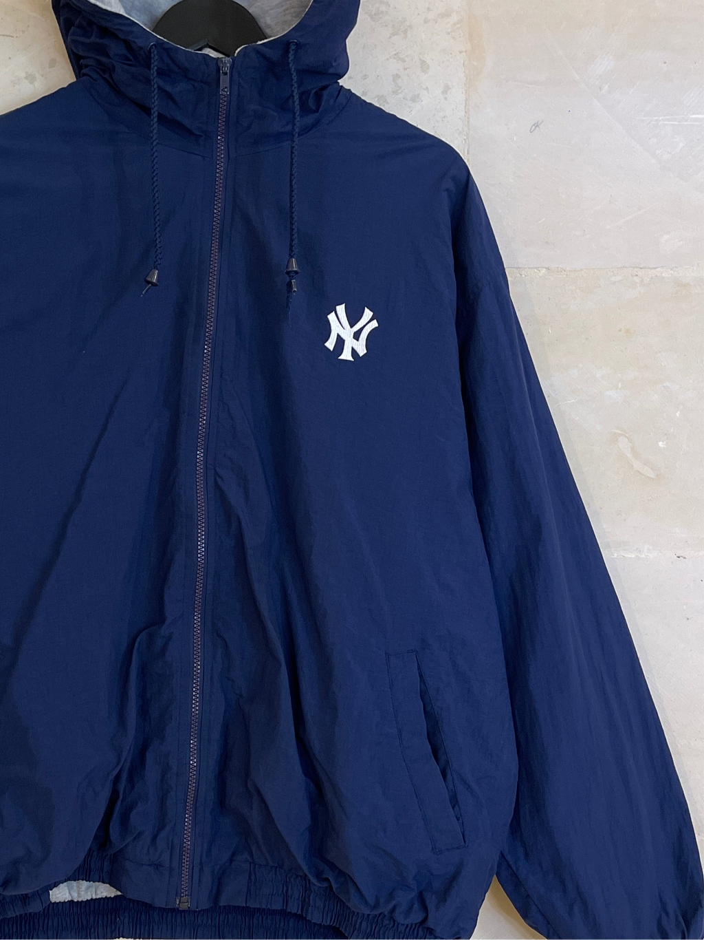 Vntg New York Yankees Hoodie Jacket (XL)/SS