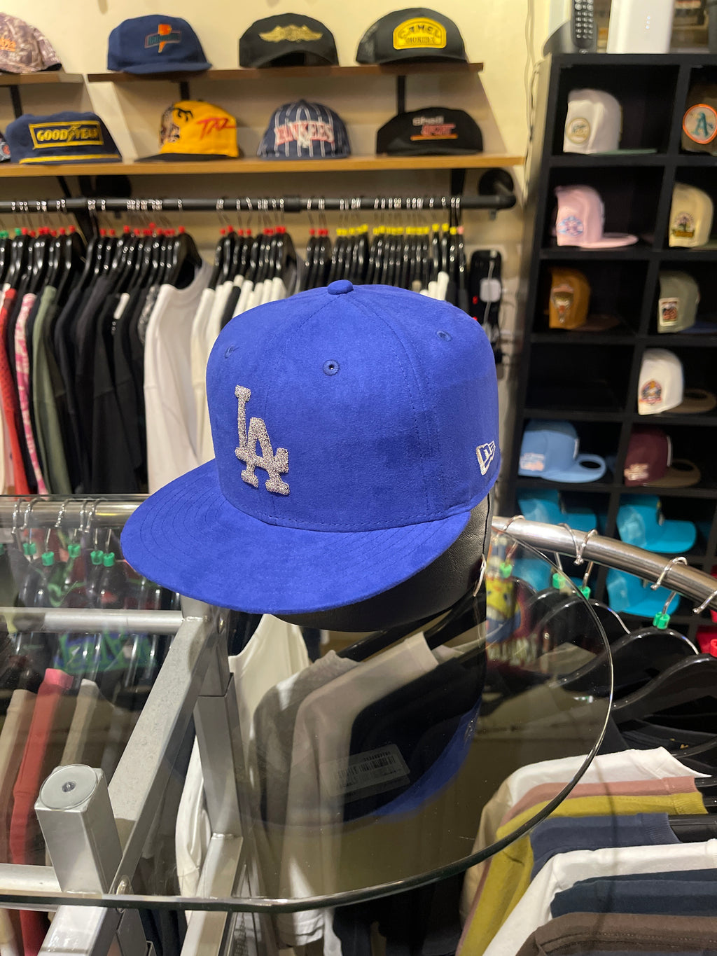 Brand New LA Dodgers Glits Closed Cap Royal-Blue (Size 6 7/8)