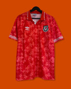 Vntg 1990-92 Wales Home Shirt (Large)