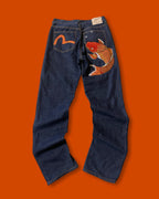 Evisu Koi Fish Denim Y2K Pants(28W-44L)