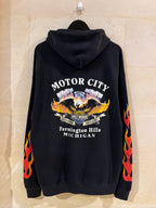 Vntg Harley Davidson Flames Hoodie (XL)