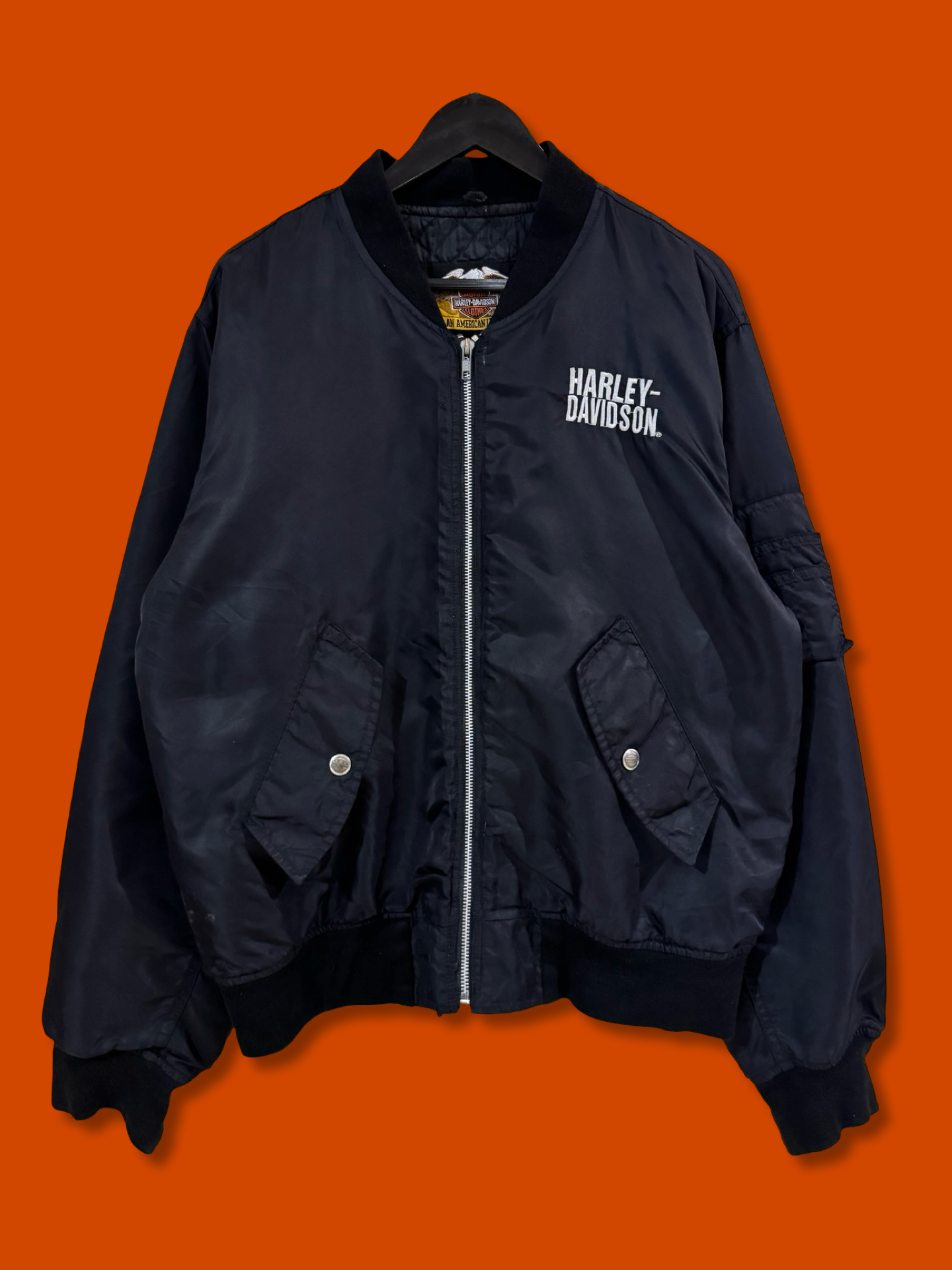 Vntg Harley Davidson Bomber Jacket (Large)