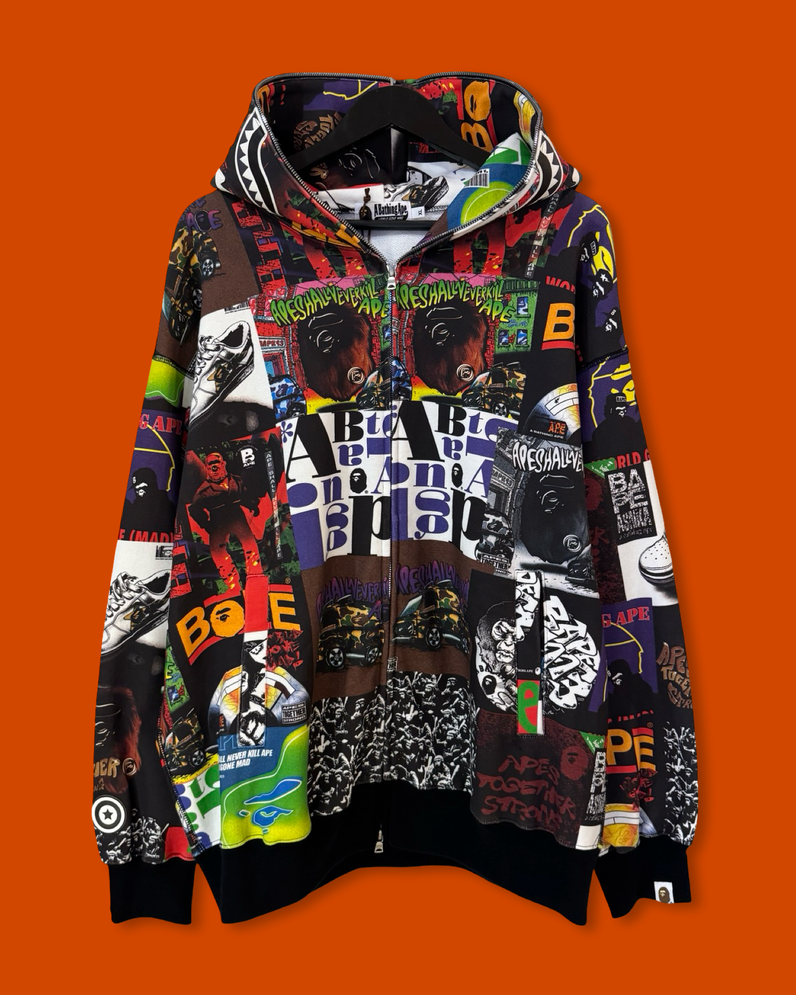 BAPE Album Multi Graphic Shark Hoodie (XL)  BRAND NEW/ Pull Out
