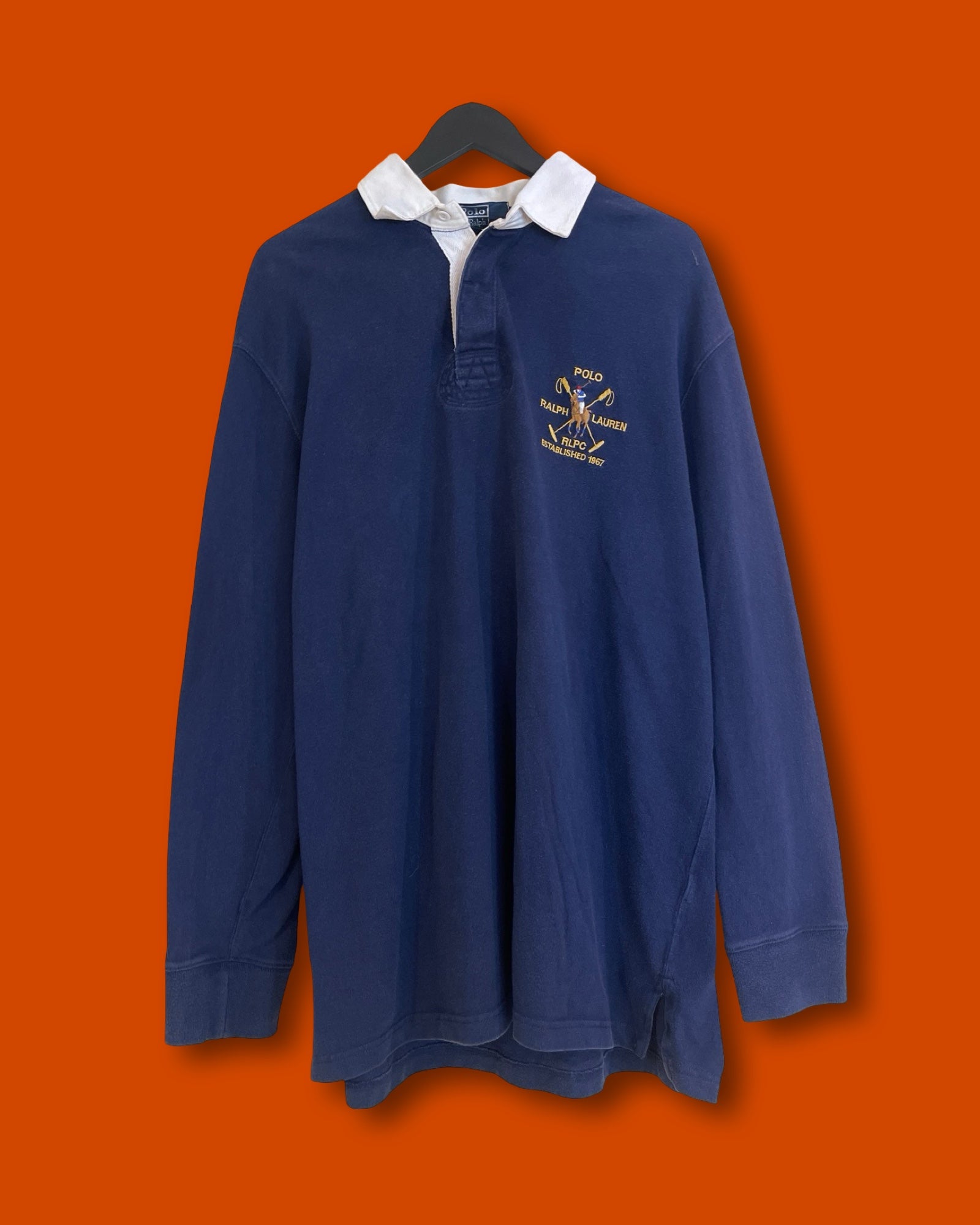 Vntg Ralph Lauren Rugby LS Polo RLPC (Large)*