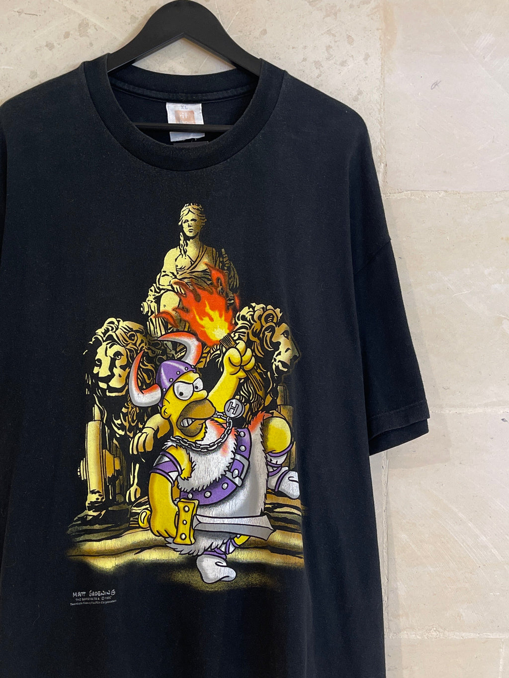 Vntg 1997 The Simpsons Viking Tee (XL)