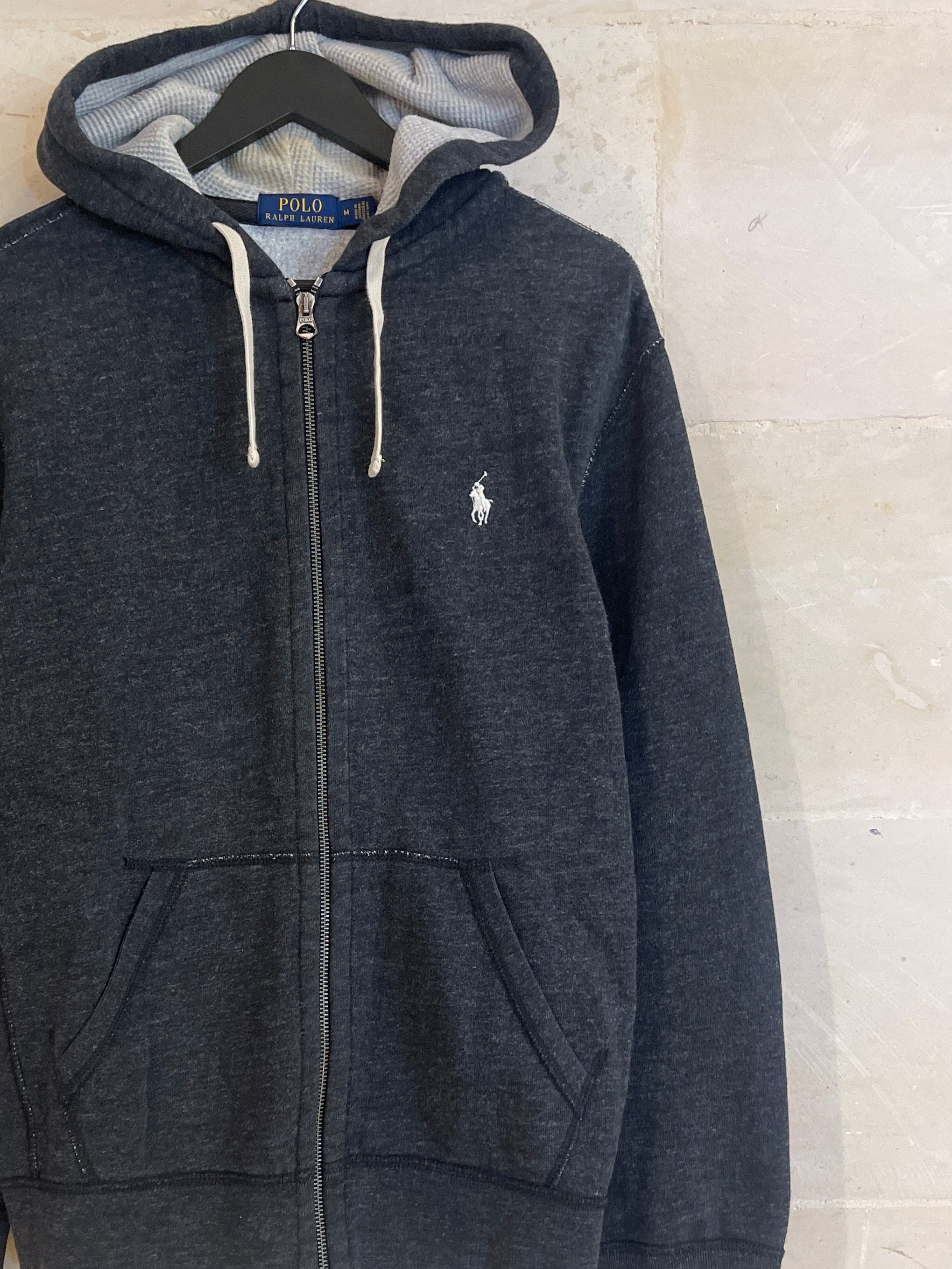 Ralph Lauren Full Zip Black Hoodie Jacket (Medium)