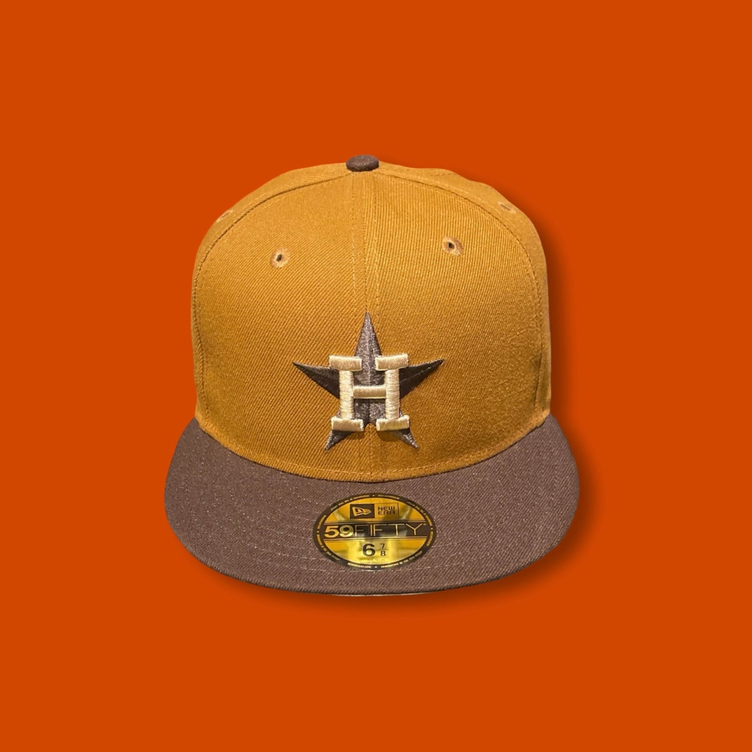 Brand New Houston Astros Closed Cap Choco-Brown (Size 6 7/8)