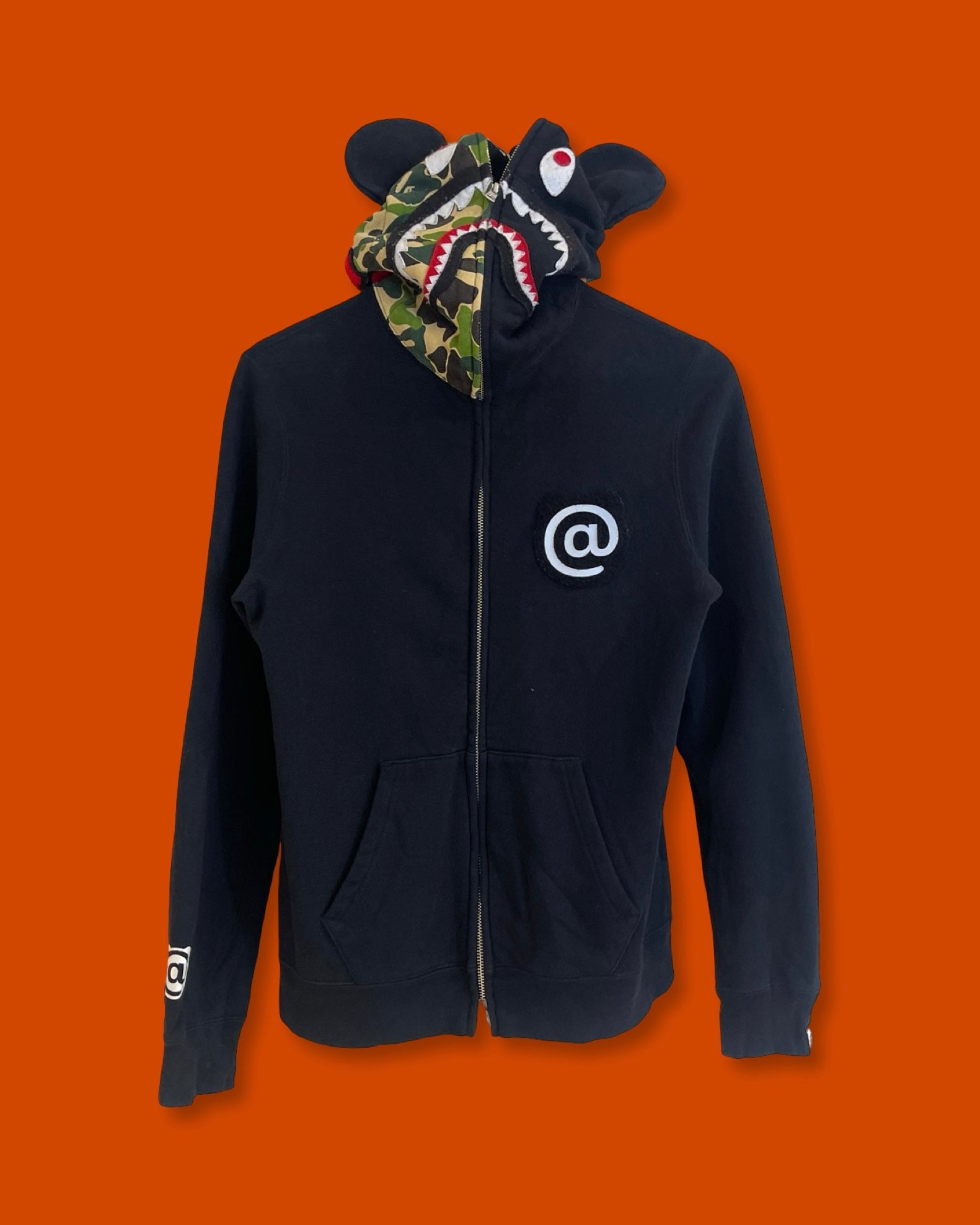 Bape X Medicom Toy Bear Brick Shark Zip Hoodie Jacket (Small)