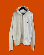 Ralph Lauren Zip Hoodie Jacket White (XL)*