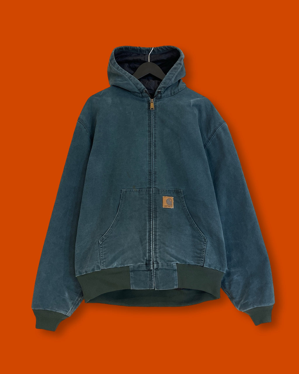 Vntg Carhartt Snta. Fee Dark Green Hoodie Jacket (XL)
