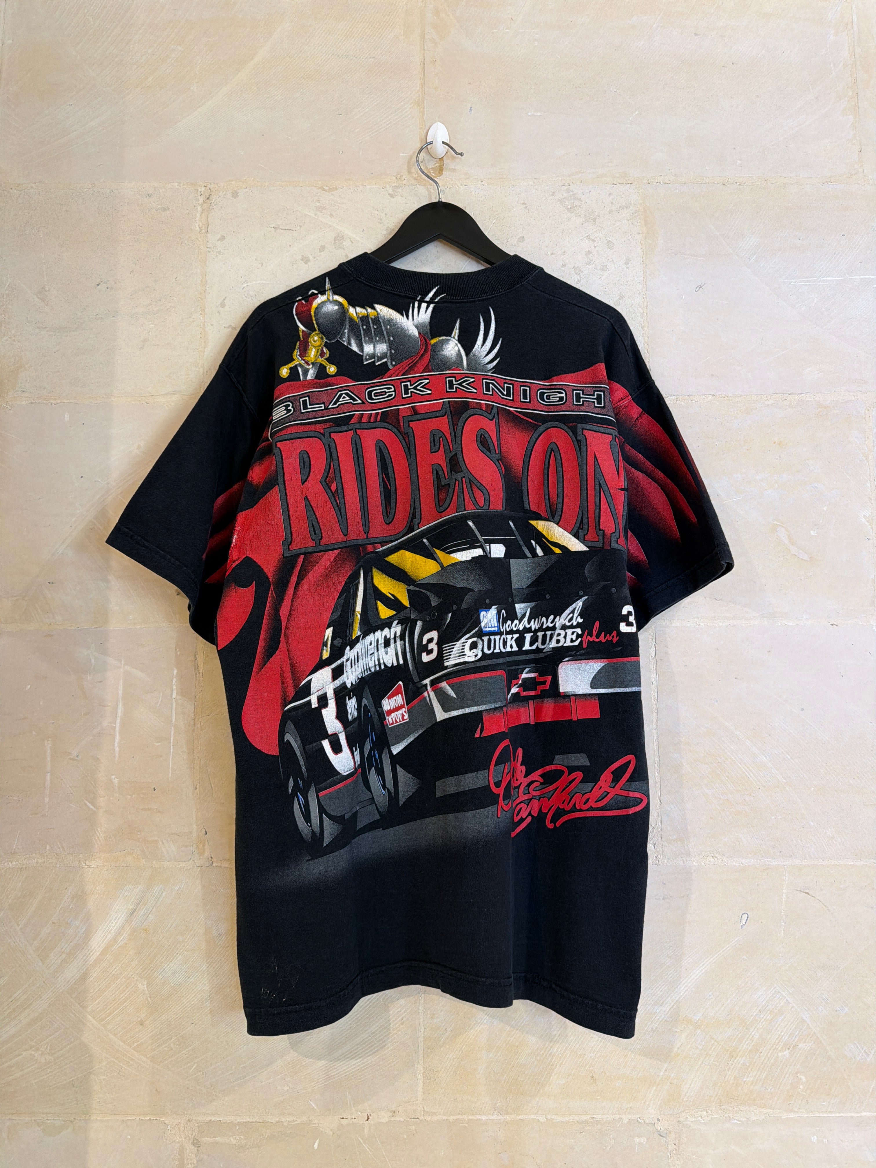 Vntg Dale Earnhartt Black Knight Racing Tee (Large)