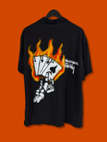 Stussy Flame Card Shirt (Fits Medium)