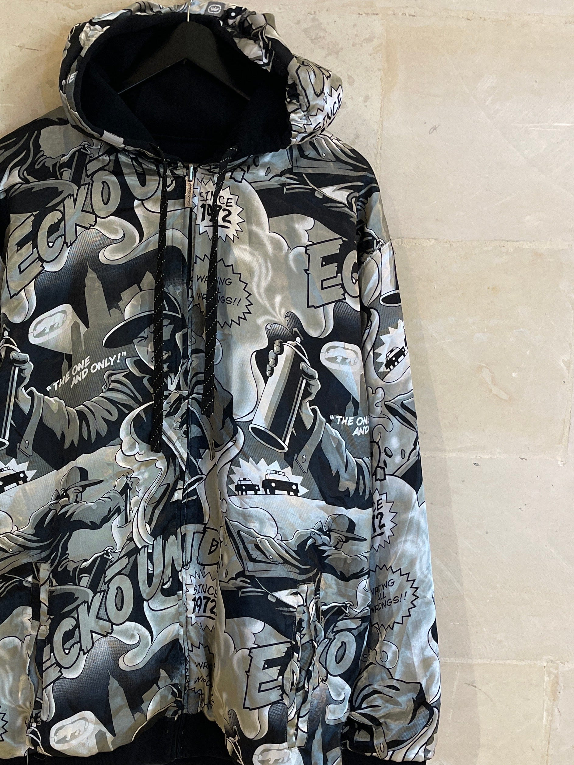Ecko AOP Y2K Reversible Zip Hoodie Jacket (XL)