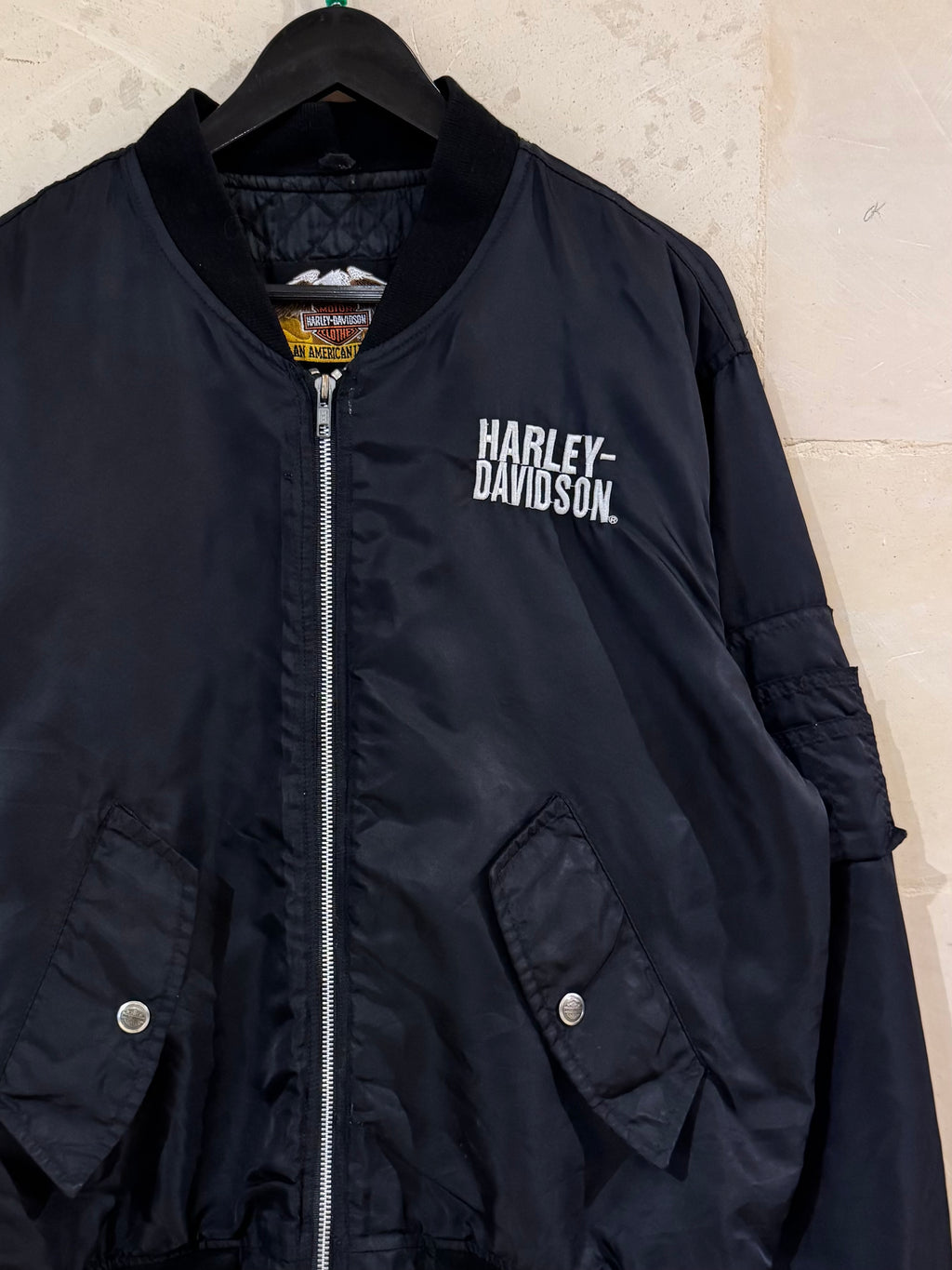Vntg Harley Davidson Bomber Jacket (Large)