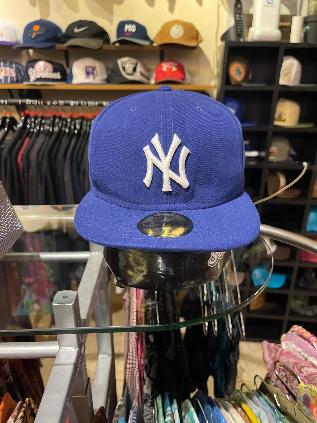 NY Blue Closed Cap (Size 7 3/8)